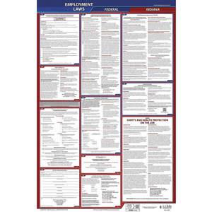 JJ KELLER 300-IN-5 Labor Law Poster Federal / State IN ENG 26 Inch Height 5 Year | AH6QPU 36ET69