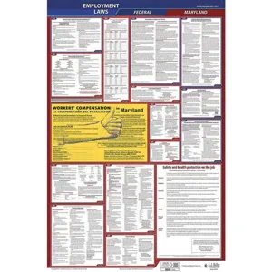 JJ KELLER 300-MD-5 Labor Law Poster Federal / State MD ENG 26 Inch Height 5 Year | AH6QPZ 36ET74