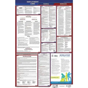 JJ KELLER 300-NE Labor Law Poster Federal and State NE ENG 40Wx26 Inch Height | AH6QAN 36EN62