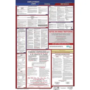 JJ KELLER 300-NM Labor Law Poster Federal / State NM ENG 40Wx26 Inch Height | AH6QAR 36EN65