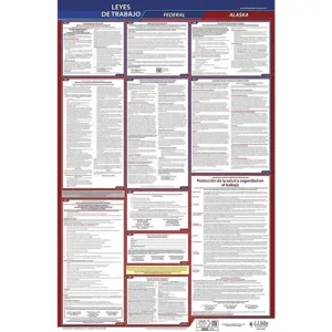 JJ KELLER 400-AK-1 Labor Law Poster Federal and State AK SP 26 Inch Height 1 Year | AH6QGE 36EP93