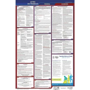 JJ KELLER 400-AL-3 Labor Law Poster Federal and State AL SP 26 Inch Height 3 Year | AH6QLW 36ET02