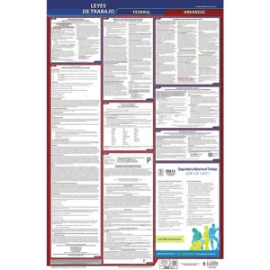 JJ KELLER 400-AR Labor Law Poster Federal / State AR SP 40Wx26 Inch Height | AH6QBR 36EN88