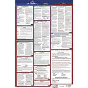 JJ KELLER 400-AZ-1 Labor Law Poster Federal and State AZ SP 26 Inch Height 1 Year | AH6QGH 36EP96