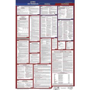 JJ KELLER 400-CA-3 Labor Law Poster Federal and State CA SP 26 Inch Height 3 Year | AH6QLZ 36ET05