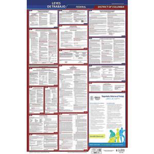 JJ KELLER 400-DC-1 Labor Law Poster Federal and State DC SP 26 Inch Height 1 Year | AH6QGM 36ER01