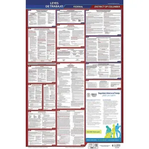 JJ KELLER 400-DC Labor Law Poster Federal / State DC SP 40Wx26 Inch Height | AH6QBX 36EN93