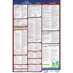 JJ KELLER 400-DE Labor Law Poster Federal / State DE SP 40Wx26 Inch Height | AH6QBY 36EN94