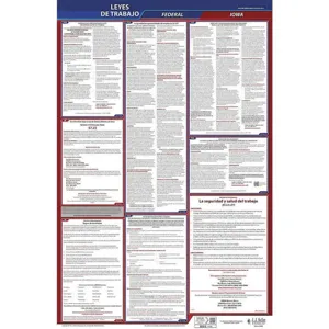 JJ KELLER 400-IA-3 Labor Law Poster Federal / State IA SP 26 Inch Height 3 Year | AH6QMH 36ET13