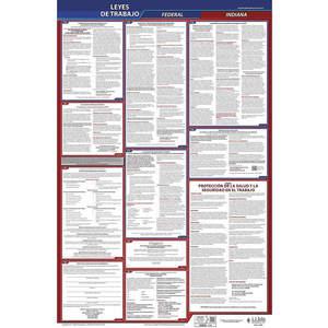 JJ KELLER 400-IN-Poster zum Arbeitsrecht Bundes-/Bundesstaat IN SP 40 B x 26 Zoll Höhe | AH6QCF 36EP02