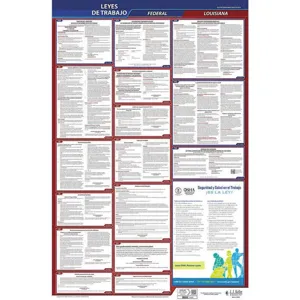 JJ KELLER 400-LA-1 Labor Law Poster Federal and State LA SP 26 Inch Height 1 Year | AH6QGZ 36ER12