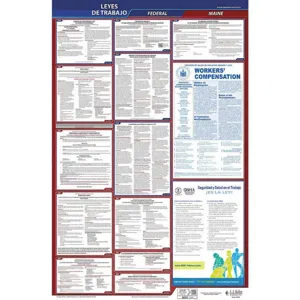 JJ KELLER 400-ME-1 Labor Law Poster Federal and State ME SP 26 Inch Height 1 Year | AH6QHC 36ER15