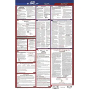 JJ KELLER 400-MI-1 Labor Law Poster Federal and State MI SP 26 Inch Height 1 Year | AH6QHD 36ER16