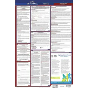 JJ KELLER 400-MS-5 Labor Law Poster Federal and State MS SP 26 Inch Height 5 Year | AH6QTM 36EU33