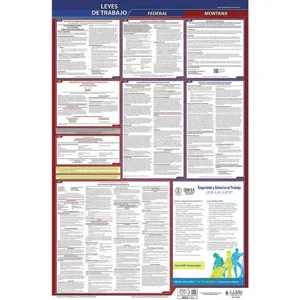 JJ KELLER 400-MT Labor Law Poster Federal / State MT SP 40Wx26 Inch Height | AH6QCT 36EP13