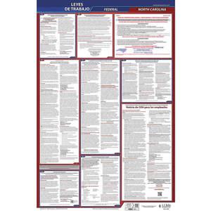 JJ KELLER 400-NC Labor Law Poster Federal / State NC SP 40Wx26 Inch Height | AH6QCU 36EP14