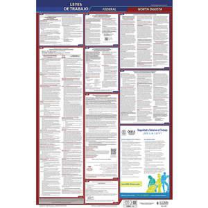 JJ KELLER 400-ND Labor Law Poster Federal / State ND SP 40Wx26 Inch Height | AH6QCV 36EP15