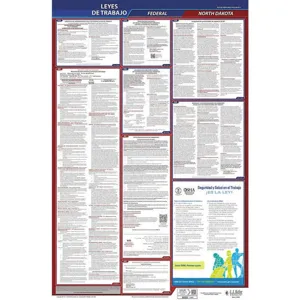 JJ KELLER 400-ND-3 Labor Law Poster Federal / State ND SP 26 Inch Height 3 Year | AH6QNA 36ET29