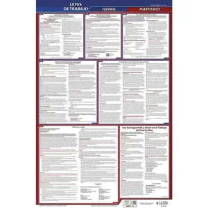 JJ KELLER 400-PR Labor Law Poster Federal / State PR SP 40Wx26 Inch Height | AH6QDG 36EP26