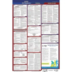 JJ KELLER 400-RI-5 Labor Law Poster Federal and State RI SP 26 Inch Height 5 Year | AH6QUD 36EU48