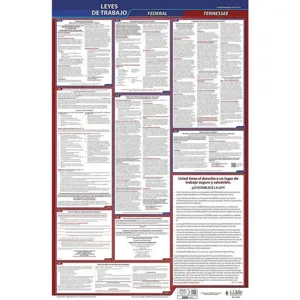 JJ KELLER 400-TN Labor Law Poster Federal / State TN SP 40Wx26 Inch Height | AH6QDL 36EP30