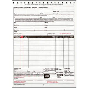 JJ KELLER 969 Bill of Lading Form Reg Compliance PK250 | AG9EXQ 19YK69