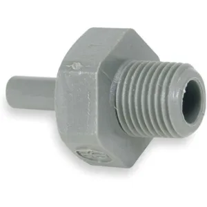 JOHN GUEST PI051203S-PK10 Stem Adapter 3/8 Inch Tube Outer Diameter Gray - Pack Of 10 | AB4BHM 1WRW1