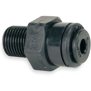 JOHN GUEST PM010501E-PK10 Male Connector 5mm Tube Outer Diameter Black - Pack Of 10 | AB4BRW 1WTX4