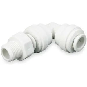 JOHN GUEST PP091223W-PK10 Swivel Elbow Tube Outer Diameter 3/8 Inch Polypropylene - Pack Of 10 | AB4BPR 1WTP8