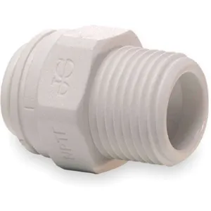 JOHN GUEST PP011623W-PK10 Male Connector Tube Outer Diameter 1/2 Polypropylene - PK 10 | AB4BNK 1WTK6