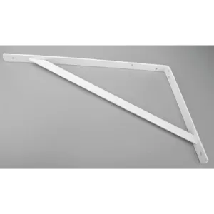 JOHN STERLING 0049-20WTH Heavy Duty Shelf Bracket White 500 Lb | AD7DHB 4DNT9