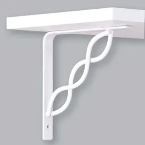 JOHN STERLING RP-0091-8WT 8 Inch White Scroll Shelf Bracket | AF2HRA 6UDH1