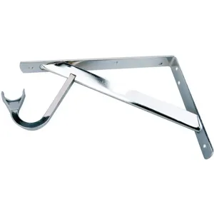 JOHN STERLING RP-0495-CH Shelf And Rod Bracket Steel | AE3MJK 5EAD9