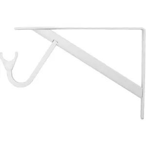 JOHN STERLING RP-0495-WT White Max Duty Shelf And Rod Bracket | AF2HQW 6UDG7