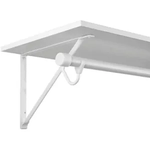 JOHN STERLING RP-0496-WT White Large Heavy Duty Shelf And Rod Bracket | AF2HQX 6UDG8