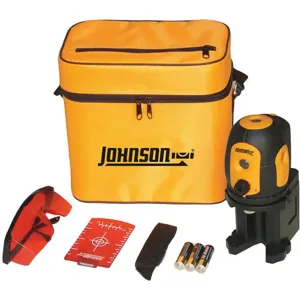 JOHNSON 40-6680 Laser Level 5-beam Self-leveling Red | AB4LQD 1YRV2