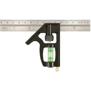 JOHNSON 406EM-S Combination Square 6 Inch Length in/mm Graduations | AG9RGW 21XK20