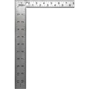 JOHNSON CS10 Framing Square 12 x 1-1/2 Inch 1/8 1/16 Graduations | AB6LHY 21XK18