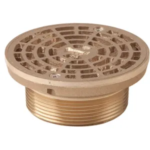 JR SMITH 201-T03 Floor Drain Strainer 3 Inch Mip 4-3/4in Diameter | AA3RWR 11U245