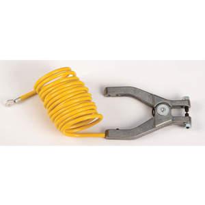 JUSTRITE 08497 Coiled Antistatic Insulated Wire, Hand clamp, 6 mm terminal, 3m Size, Yellow | AA4ZTP JDR0849700, 8497