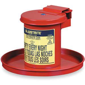 JUSTRITE 09400 Tisch-Sicherheitsdose, selbstschließender Deckel, 0.4 Gallonen, rot, verzinkter Stahl | AC3EUC 2RYG8