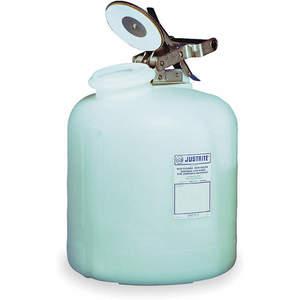 JUSTRITE 12765 Disposal Container, 5 Gallon, White, Polyethylene | AA8UPQ JCN12765WH