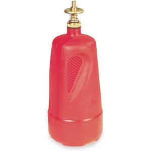 JUSTRITE 14010 Dispensing Can, 1 Quart, Brass Dispenser Valves, Red, Polyethylene | AB8YER JUT14010RD