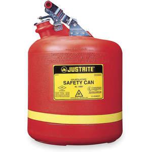 JUSTRITE 14561 Safety Can, Type I, 5 Gallon, 16 Inch Height, Red | AC9YLF JCN14561RD