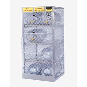 JUSTRITE 23008 Gasflaschenschrank-Schließfach-Kombination, 65 x 60 x 32 Zoll Größe, Aluminium | AD8BJY 4HTP9