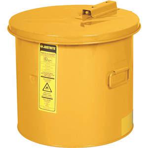 JUSTRITE 27606 Dip Tank for Cleaning Part, Benchtop, 5 Gallon, Steel, Yellow | AA4ZVQ JUT27606YL