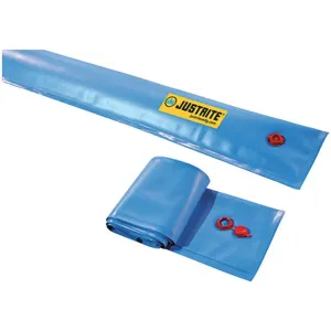 JUSTRITE 28456 Water Filled Boom Diverter, 50 Feet x 9 Inch Size, PVC, Blue | AG3DVV JEN28456BU