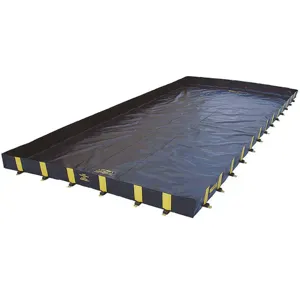 JUSTRITE 28526 Drive Over Berm, 1795 Gallon, Black | AH3QDN JEN28526BL