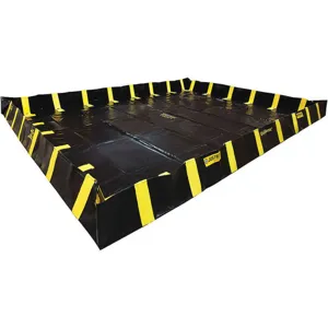 JUSTRITE 28548 Spill Containment Berm with Inside Wall Support, 1795 Gallon, Black | AH3QEA 32XU20