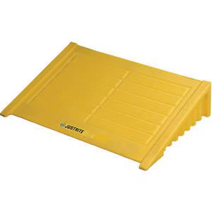 JUSTRITE 28620 Square Spill Pallet Ramp For 4 Drums, Yellow | AE2CXD JEN28620YL